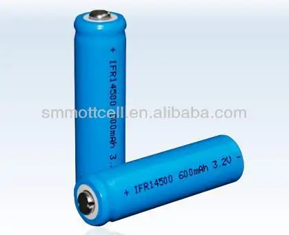 باتری لیتیوم یون کوچک IFR14500 3.2V 500mAh 0