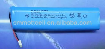 6.4V 2800mAh Lifepo4 باتری های الکترونیک مصرفی قابل شارژ مجدد برای نور خورشیدی 4