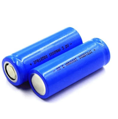 1100mah lifepo4 سلول باتری خورشیدی 3.2V 18500 برای روشنایی اضطراری