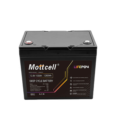 1280Wh وزن سبک 12V LiFePO4 باتری قابل شارژ 100Ah Lifepo4 منبع برق با حفاظت IP67